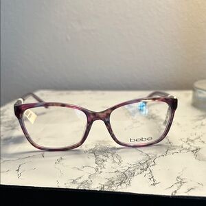 Bebe Marbled AMETH Purple Women's Glasses. Size 53-17-135
